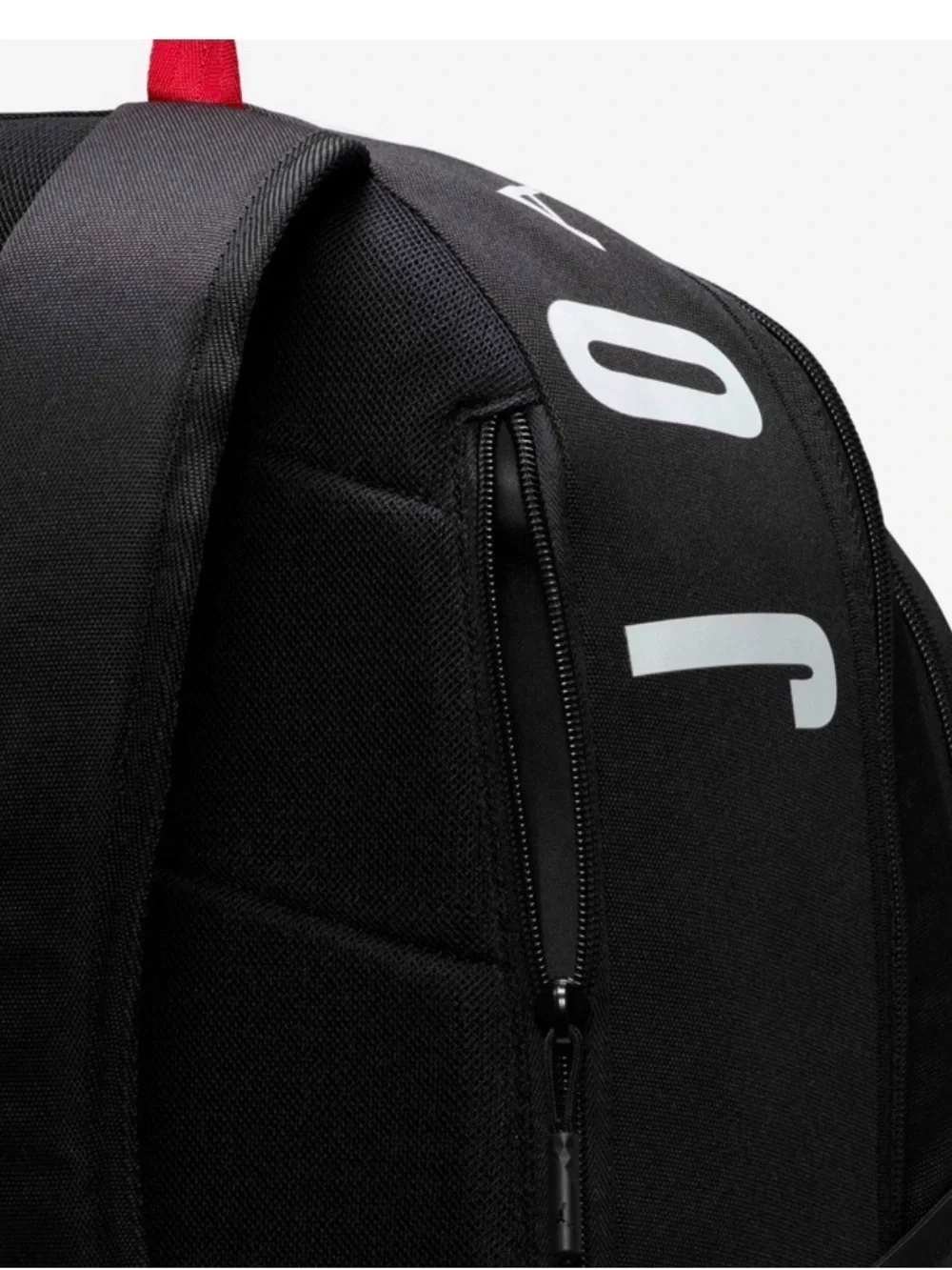 Jordan Black Backpack with Red Accents and White Jumpman